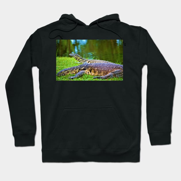 Giant Monitor Lizards Hoodie by Fitra Design